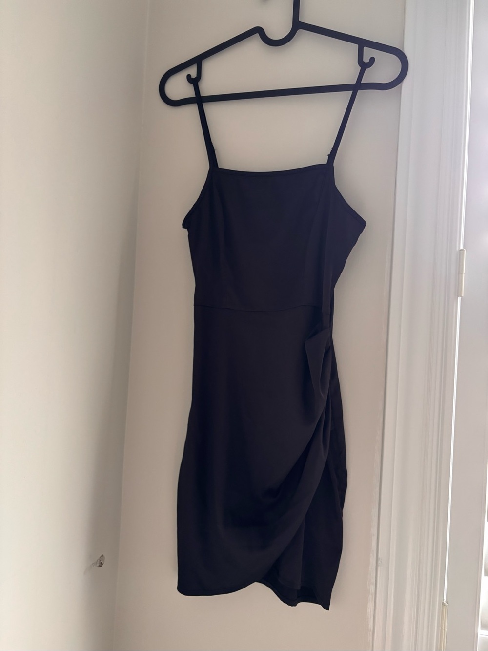 Satin Black Mini Dress